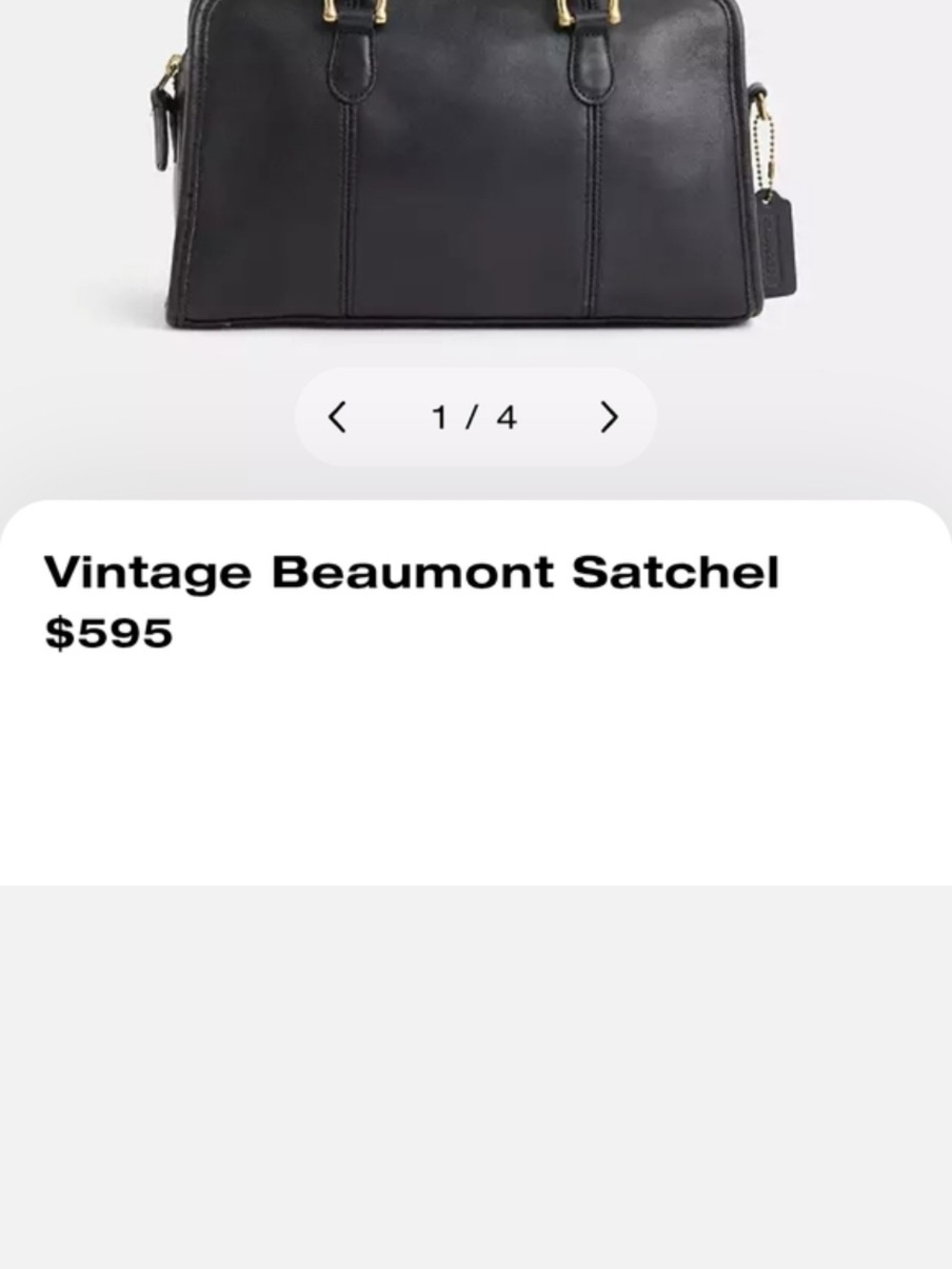 Coach Black Satchel with Gold Hardware